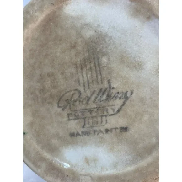 Vintage Handpainted Floral Ceramic Pitcher With Handle *DAMAGED*READ* - Picture 9 of 9